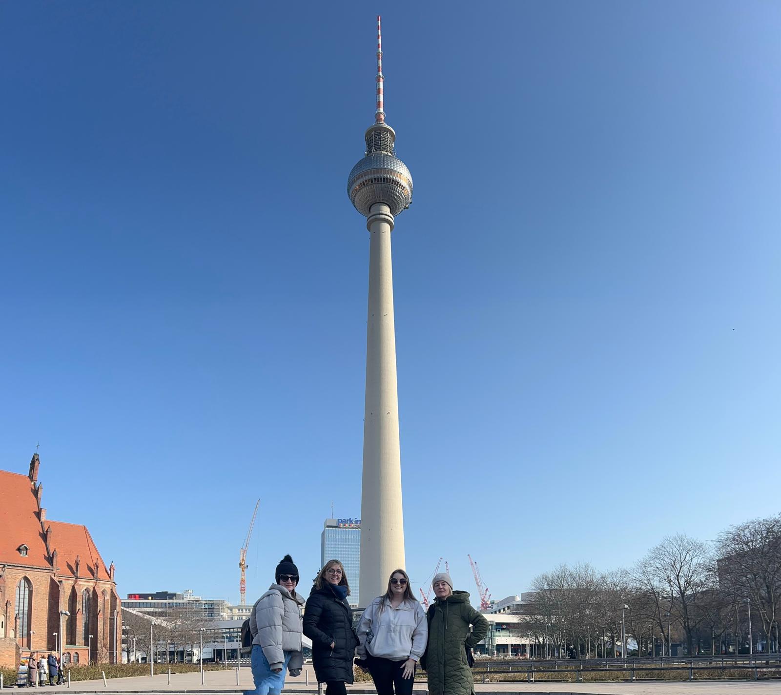 Students in Berlin at the TV Tower