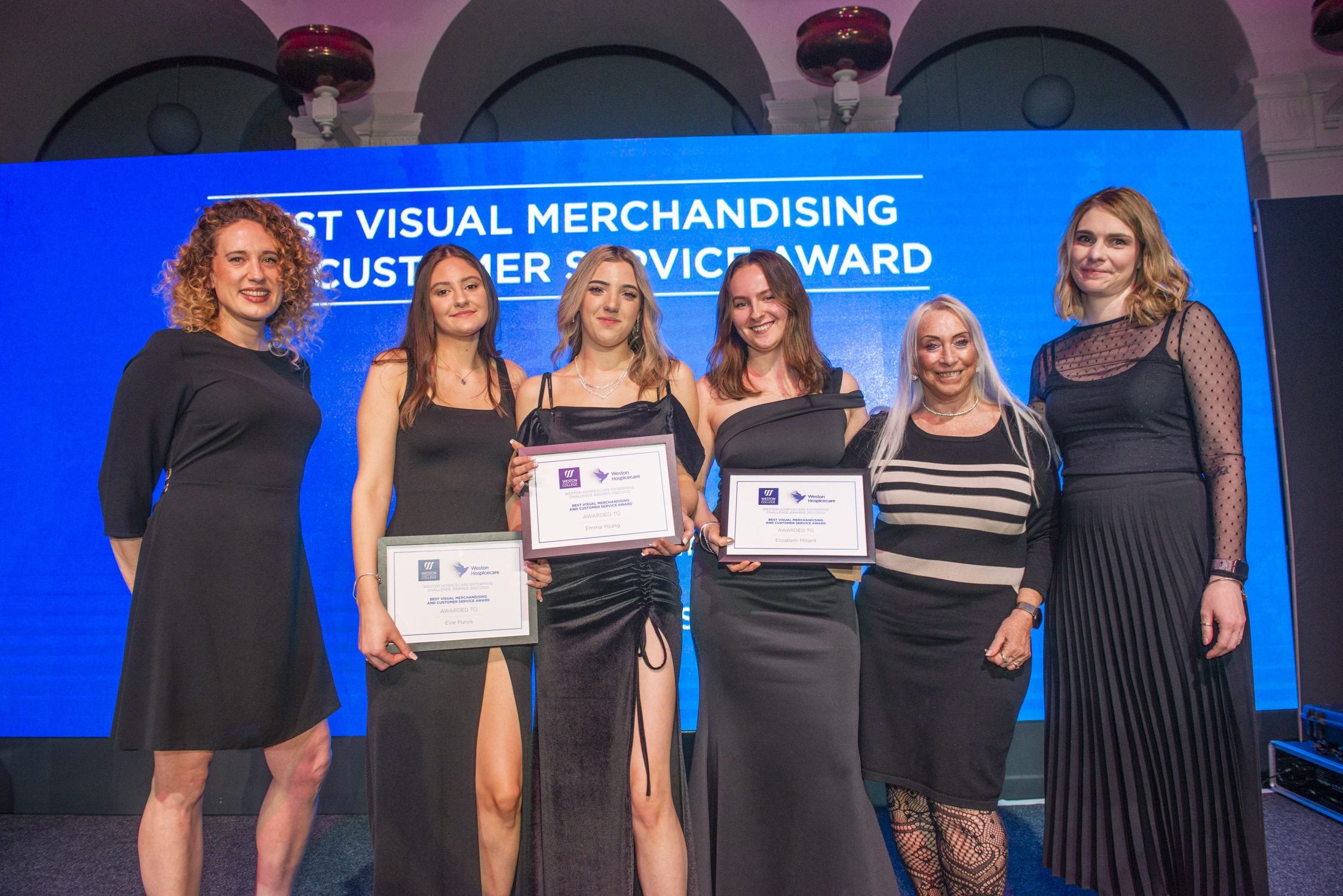 Best Visual Merchandising and Customer Service Award – (Left to Right) Evie Purvis, Emma Young and Elizabeth Millard (Winner not in attendance - Evan Thomas)