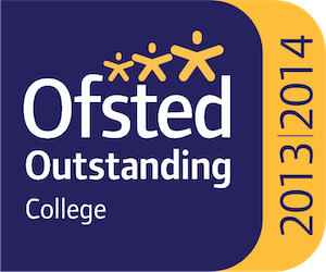 Ofsted Outstanding College for 2013/2014 Logo