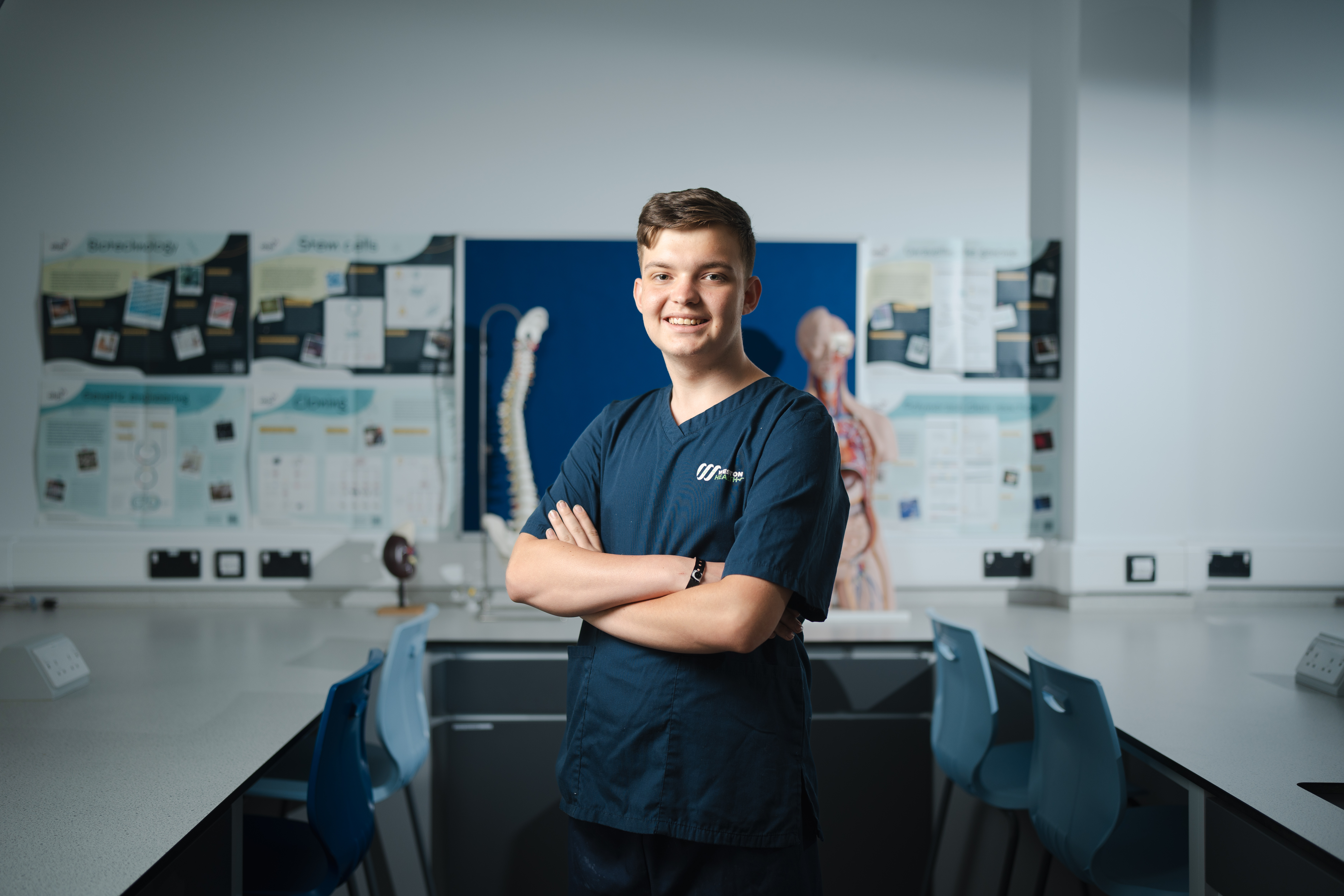 Health and Social Care Learner in classroom