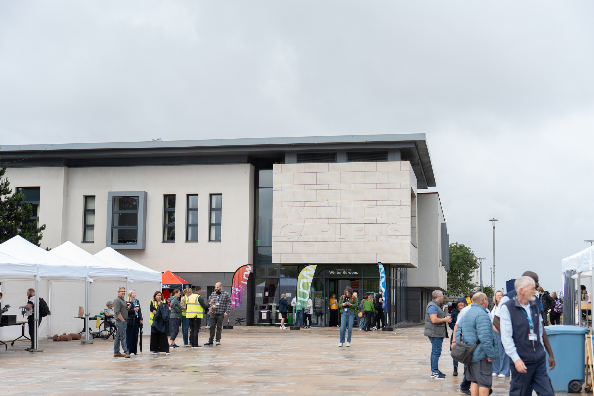 Italian Gardens with Marquees and attendees