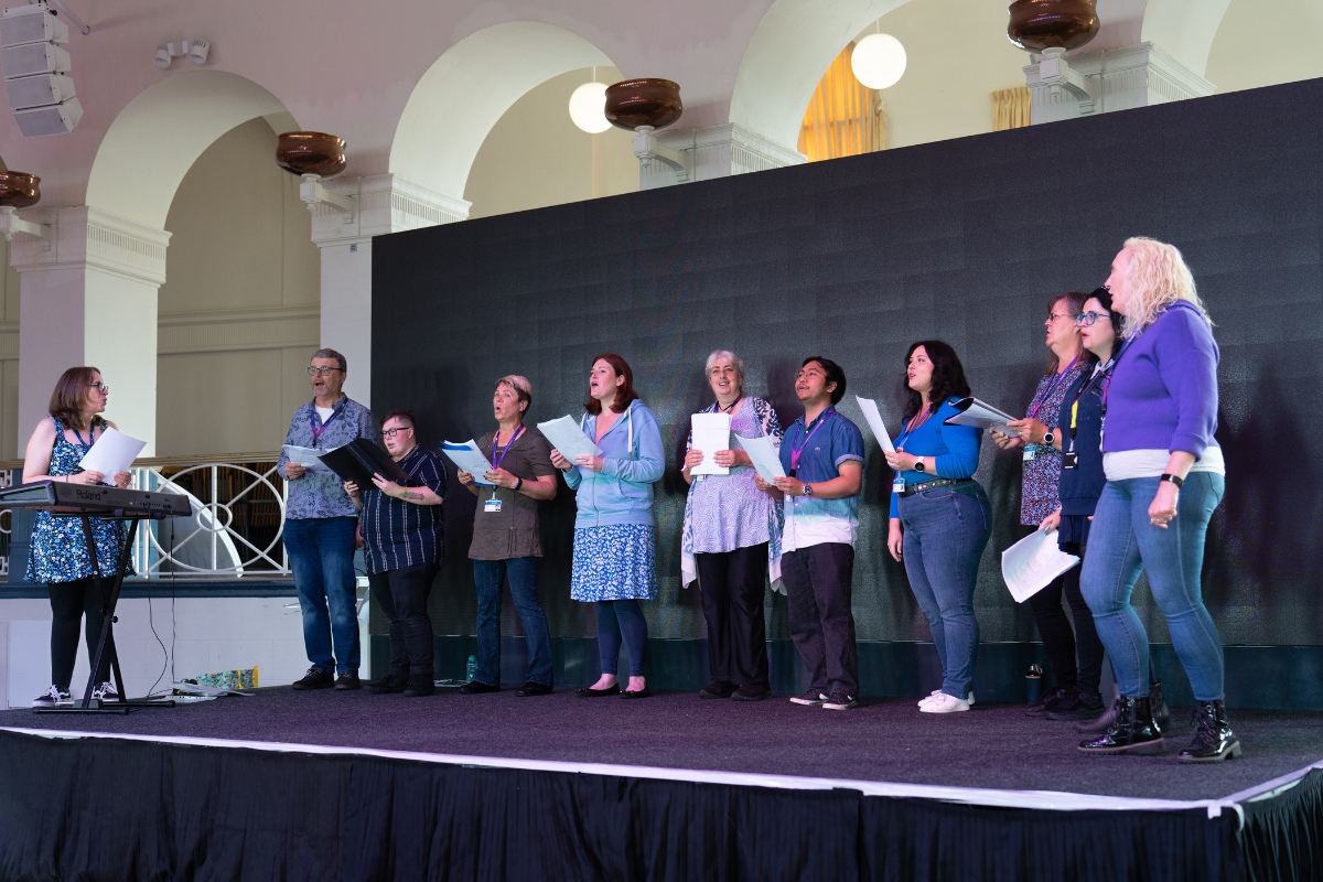 Community Choir on stage