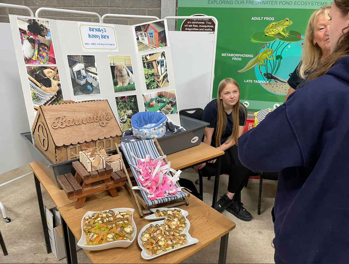 Students talking to employers