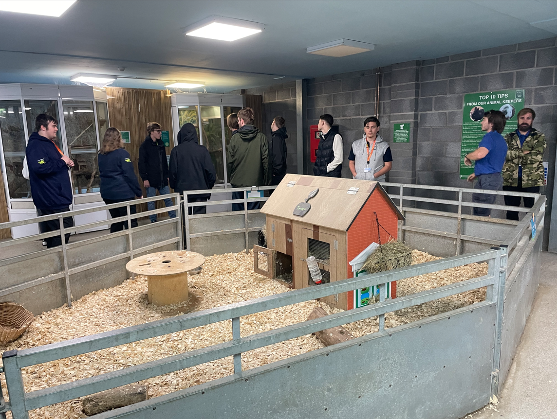 Animal Management students taking a tour of Puxton Park