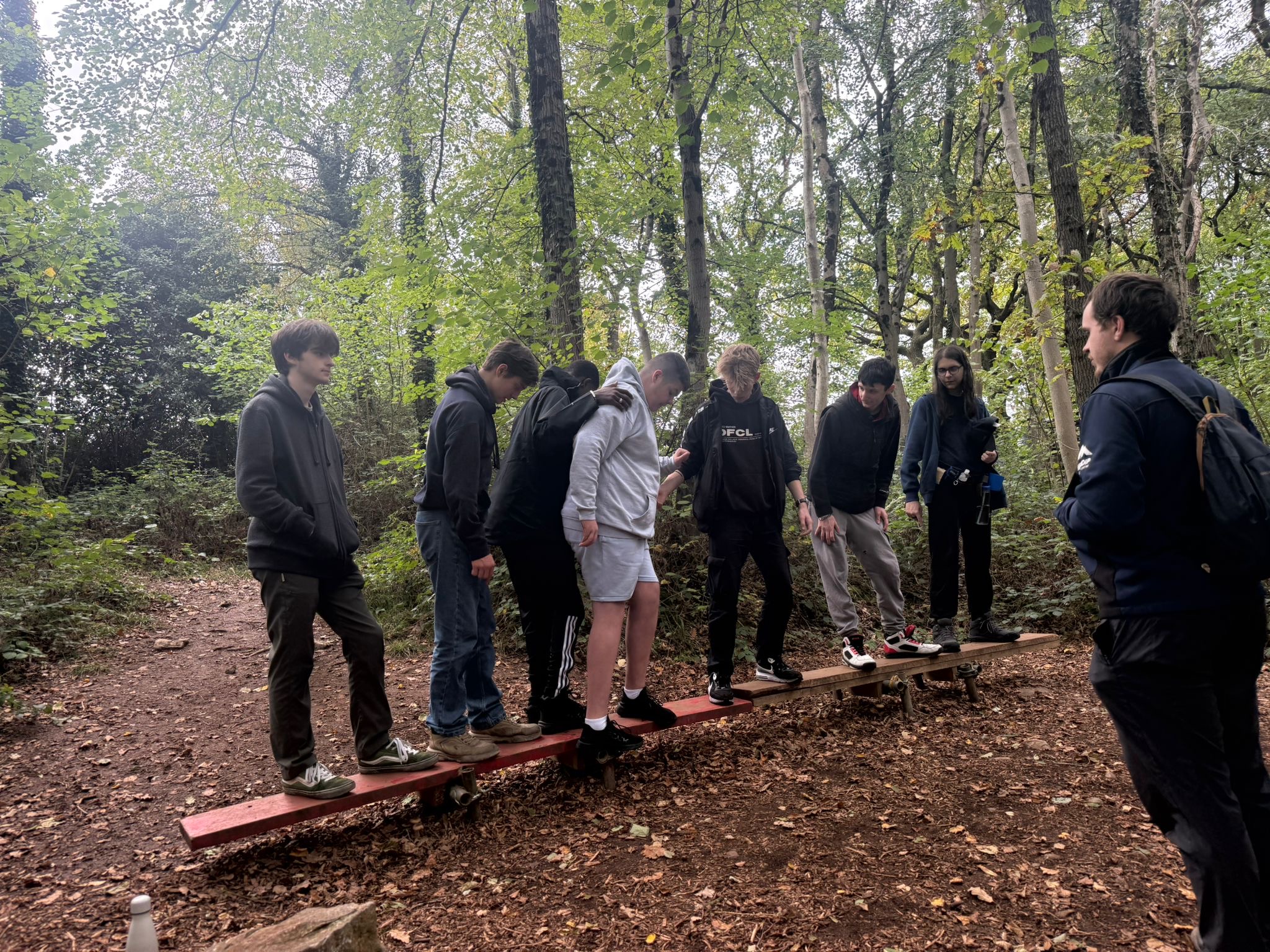 Students completing Mission Impossible