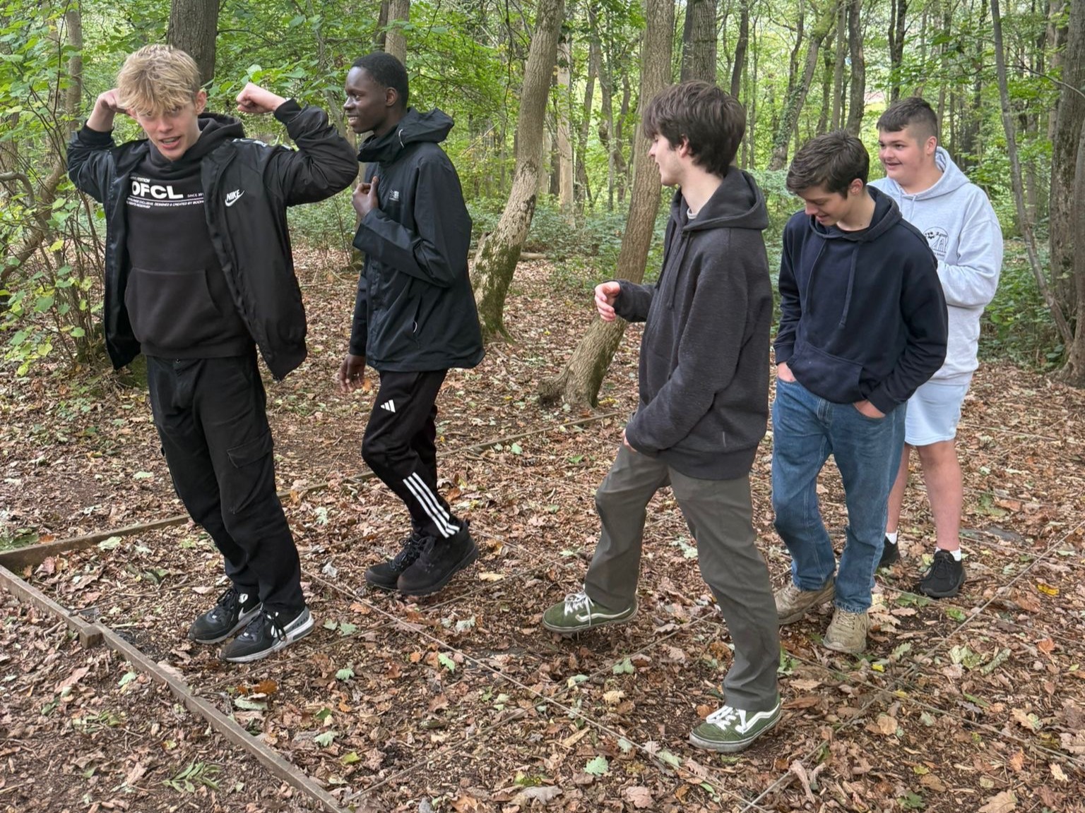 Students completing Mission Impossible