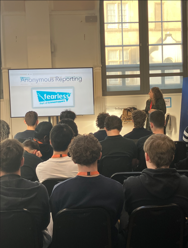 Violence Reduction Partnership Presenting to Learners in the Conference Centre