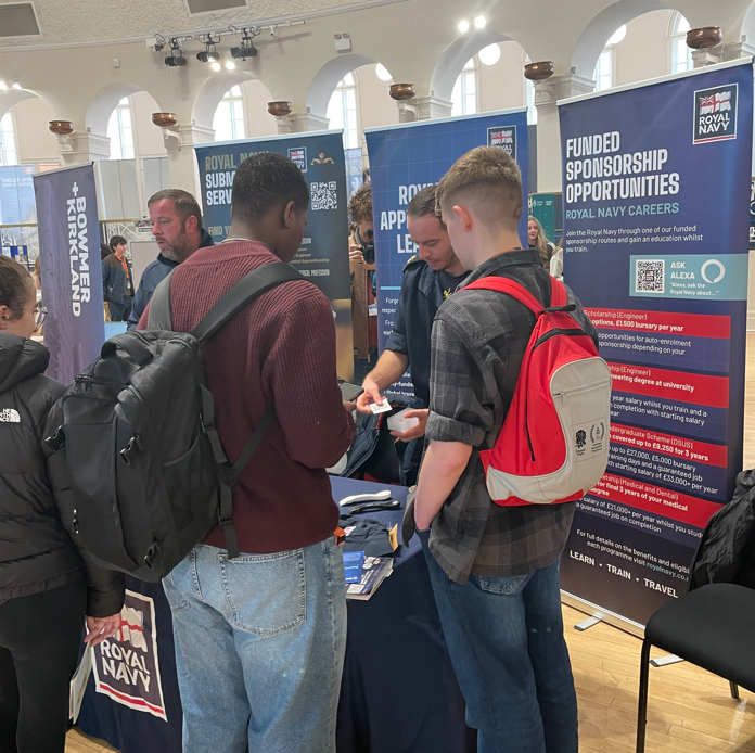 Learners engaging with the Royal Navy