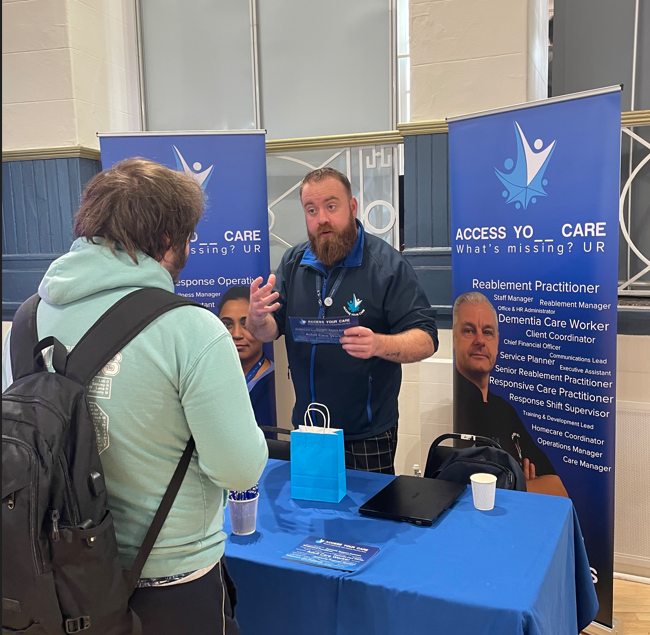 Learners engaging with Access your care