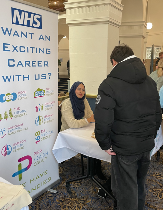 Learners engaging with NHS