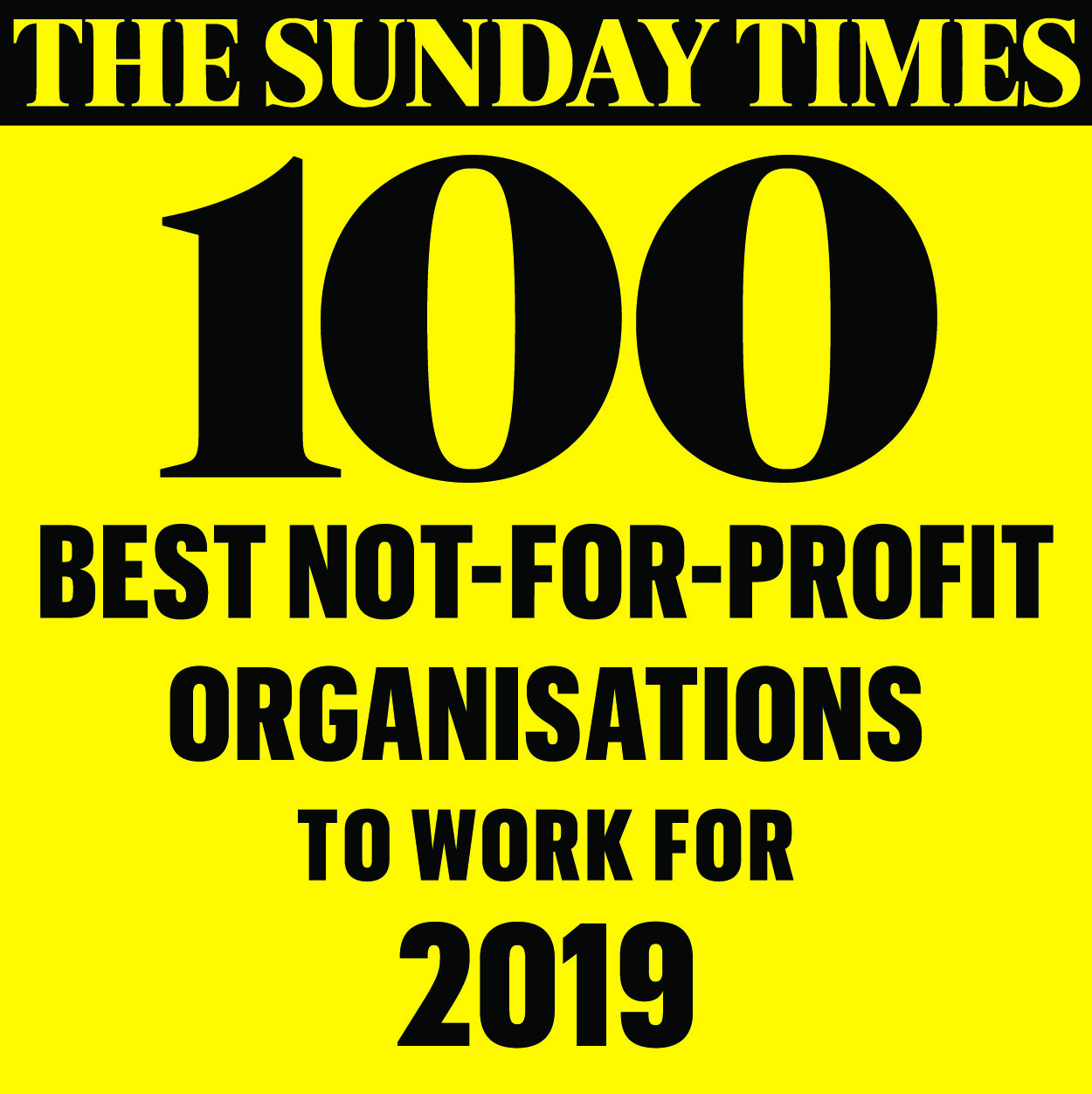 100 best non-for-profit 2019 logo