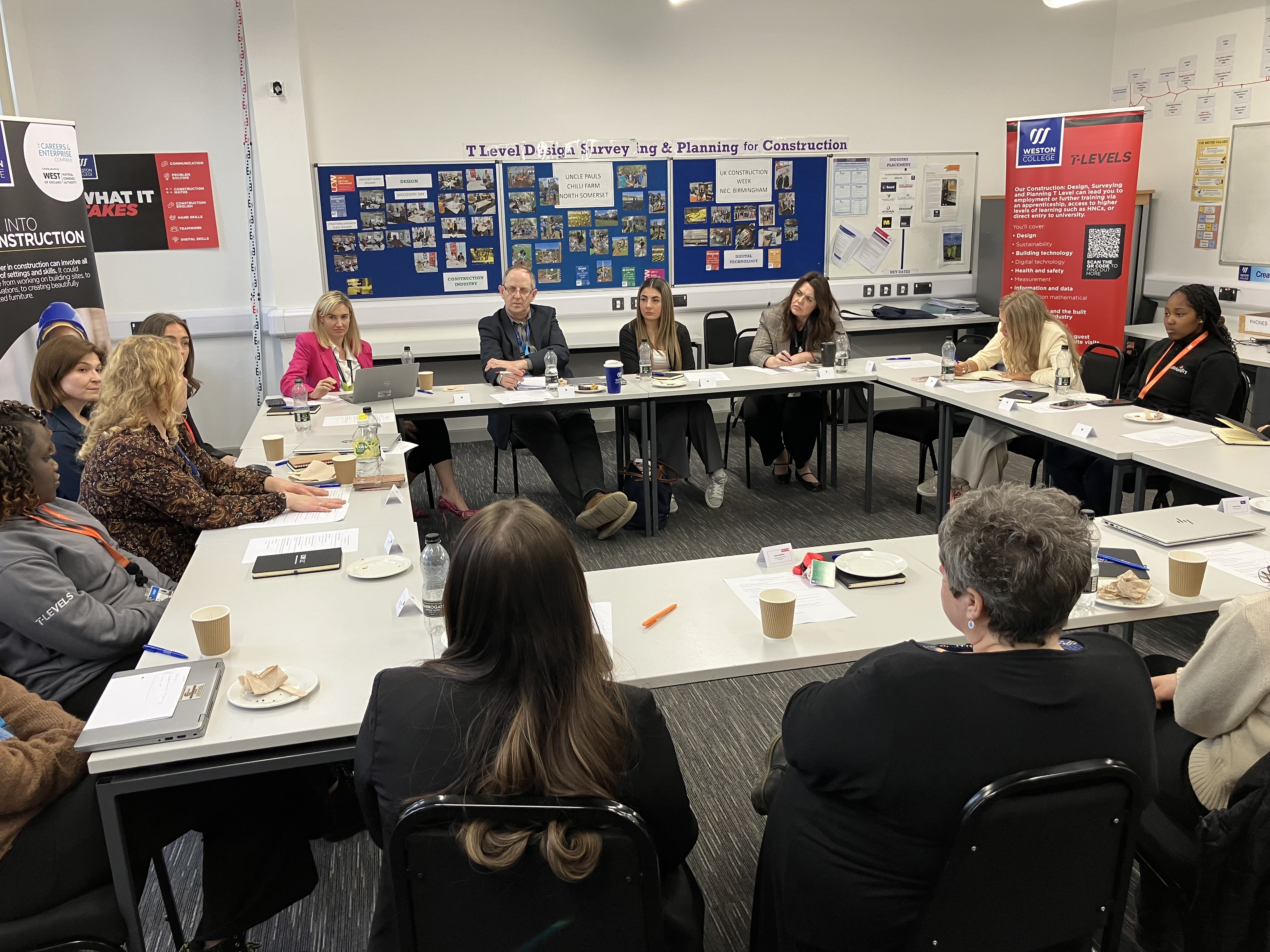Employers and Learners Sat around roundtable