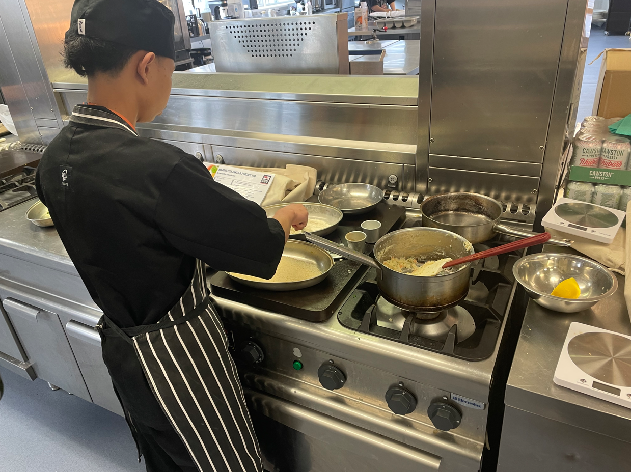 Royal Navy Delivers Ready, Steady, Cook Workshop with our Catering Students