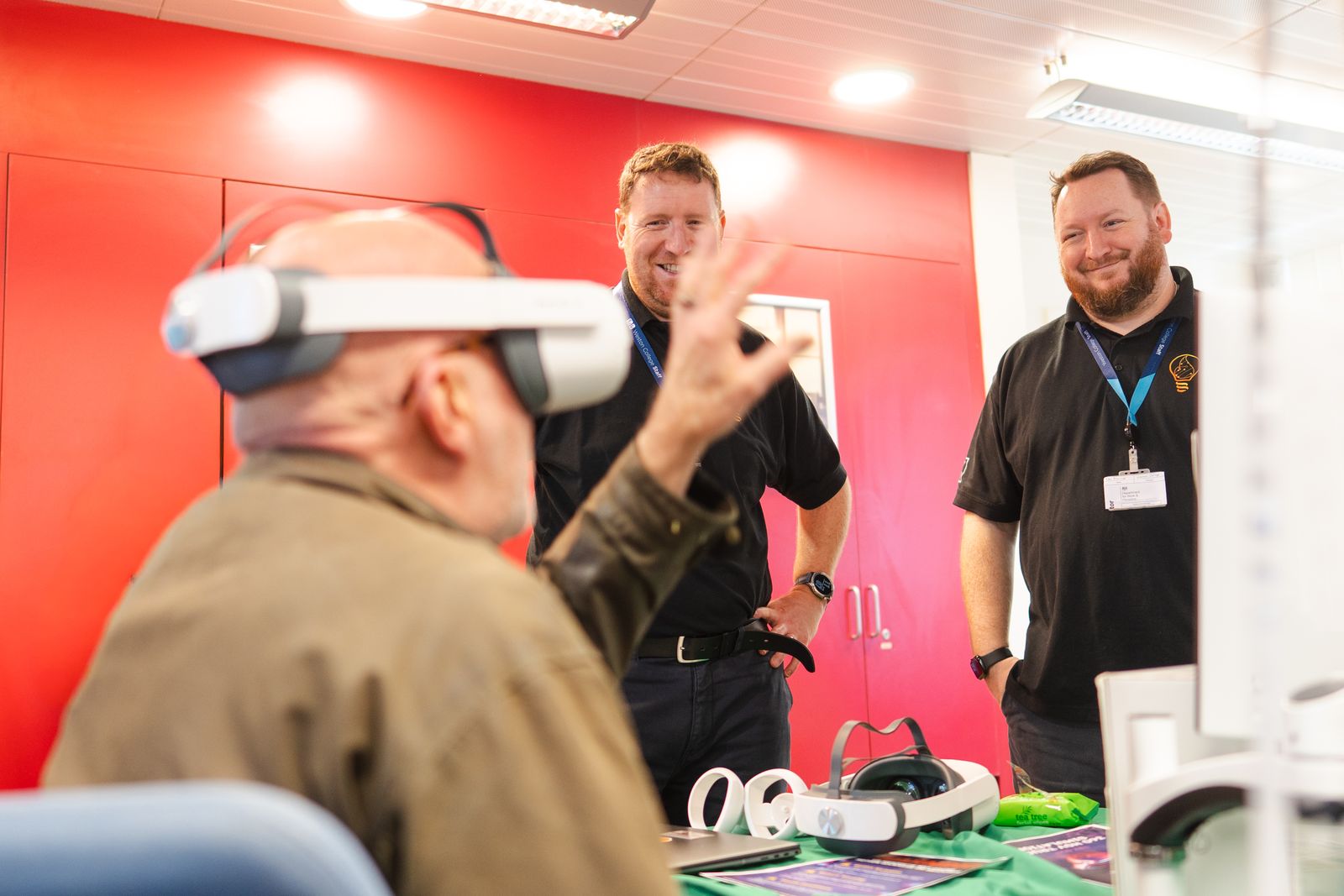 Man with VR Headset on
