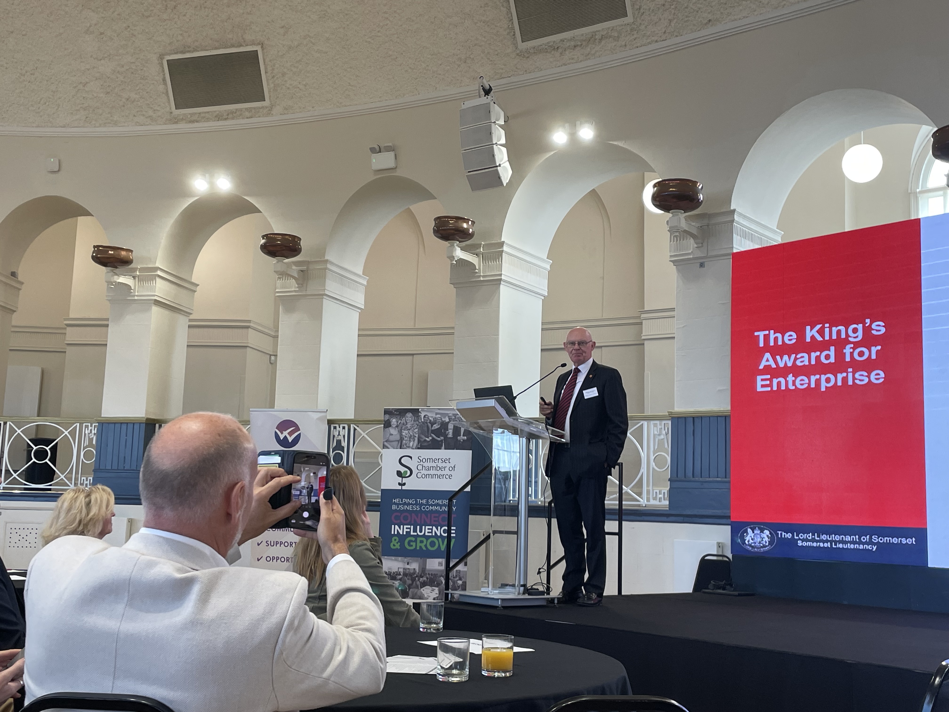 Nigel Beacom Talking on Stage