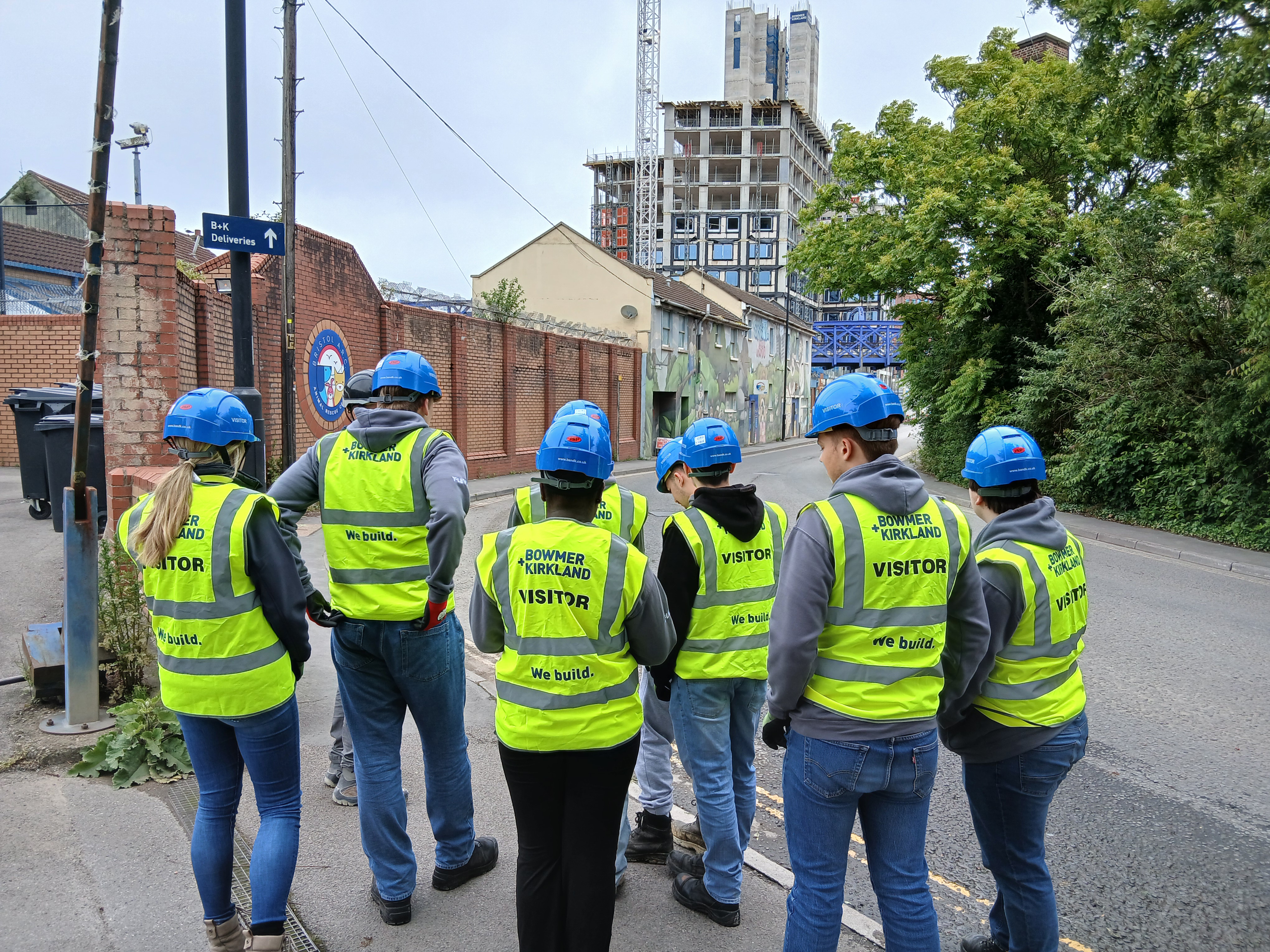 Students at site visit