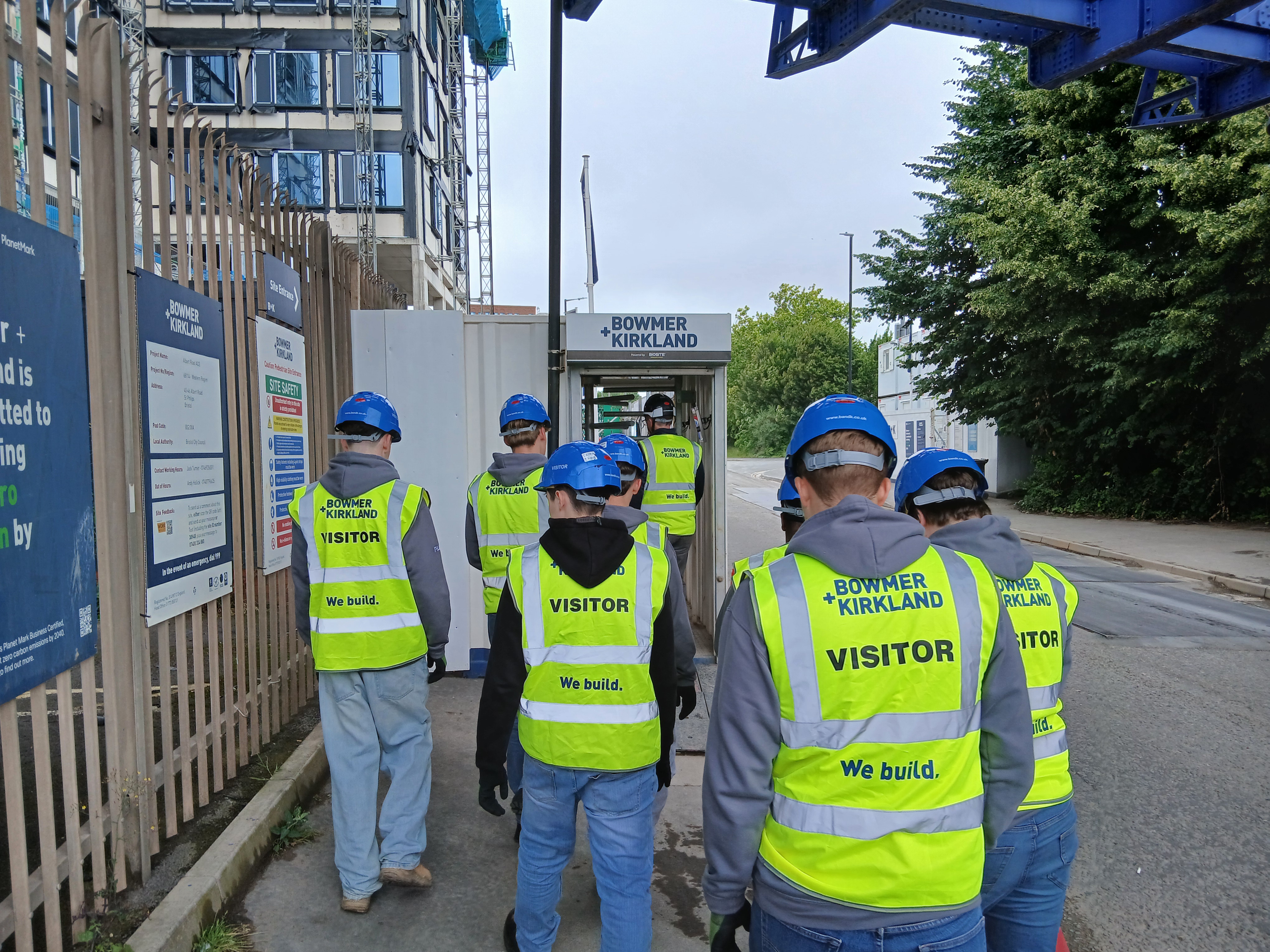 Students at site visit