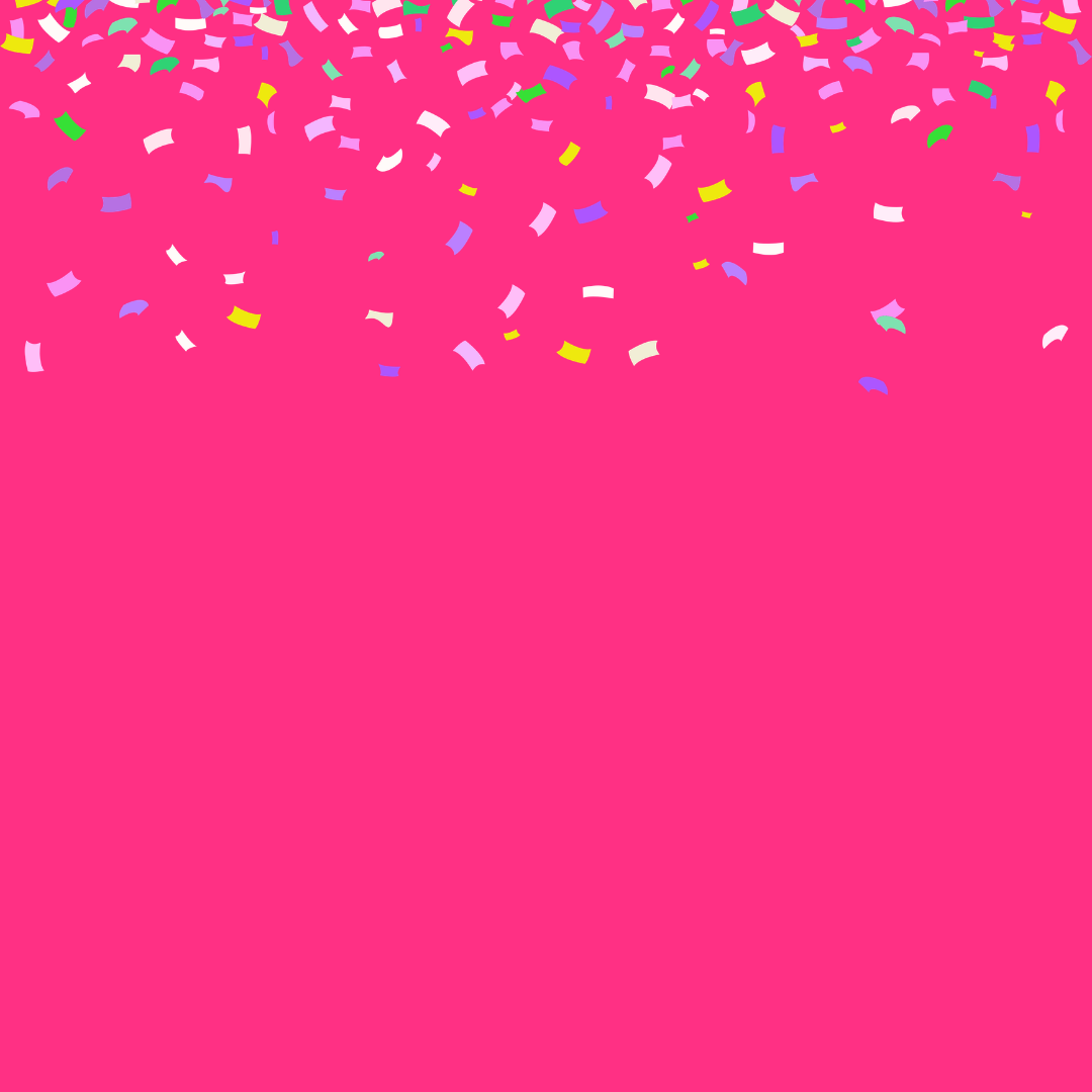 Pink background with confetti coming from the top image
