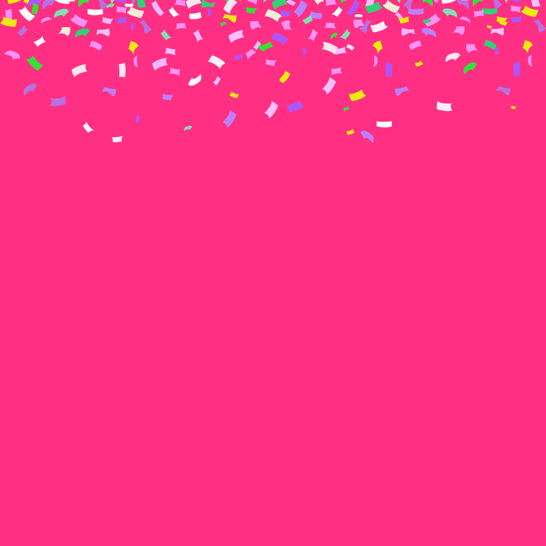 Pink background with confetti coming from the top image