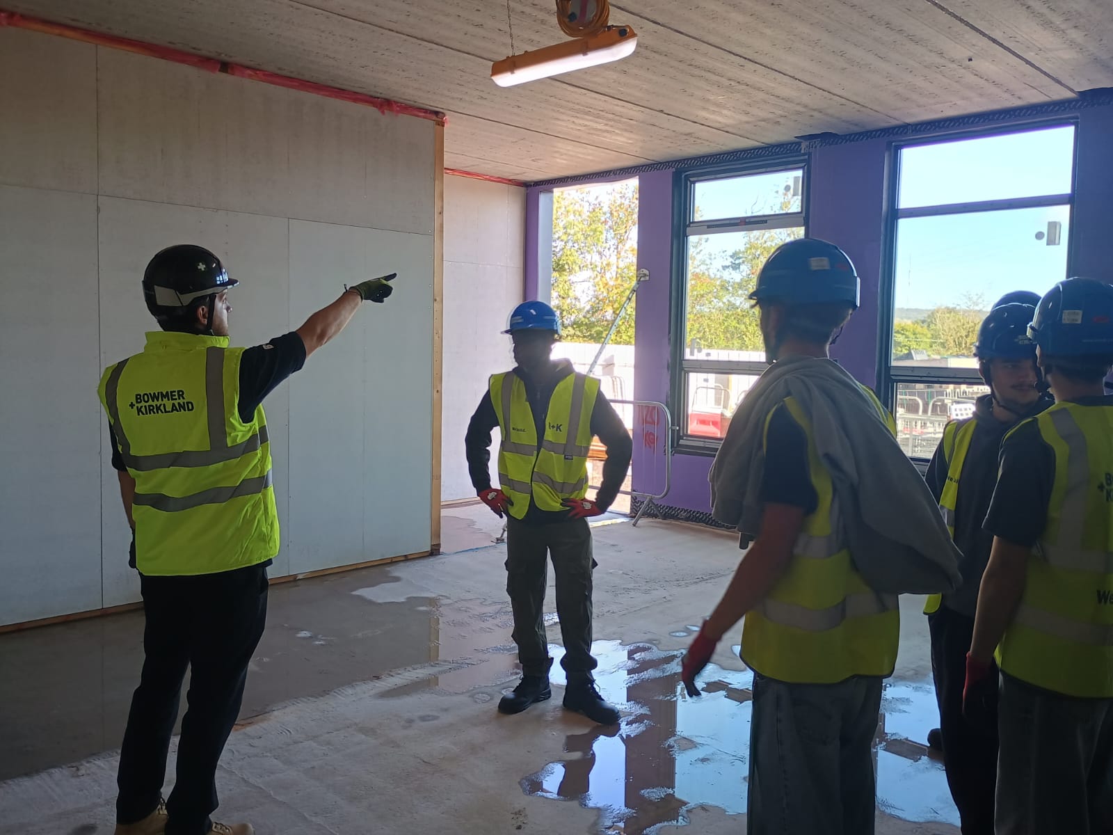 Students on site visit to new SEND school