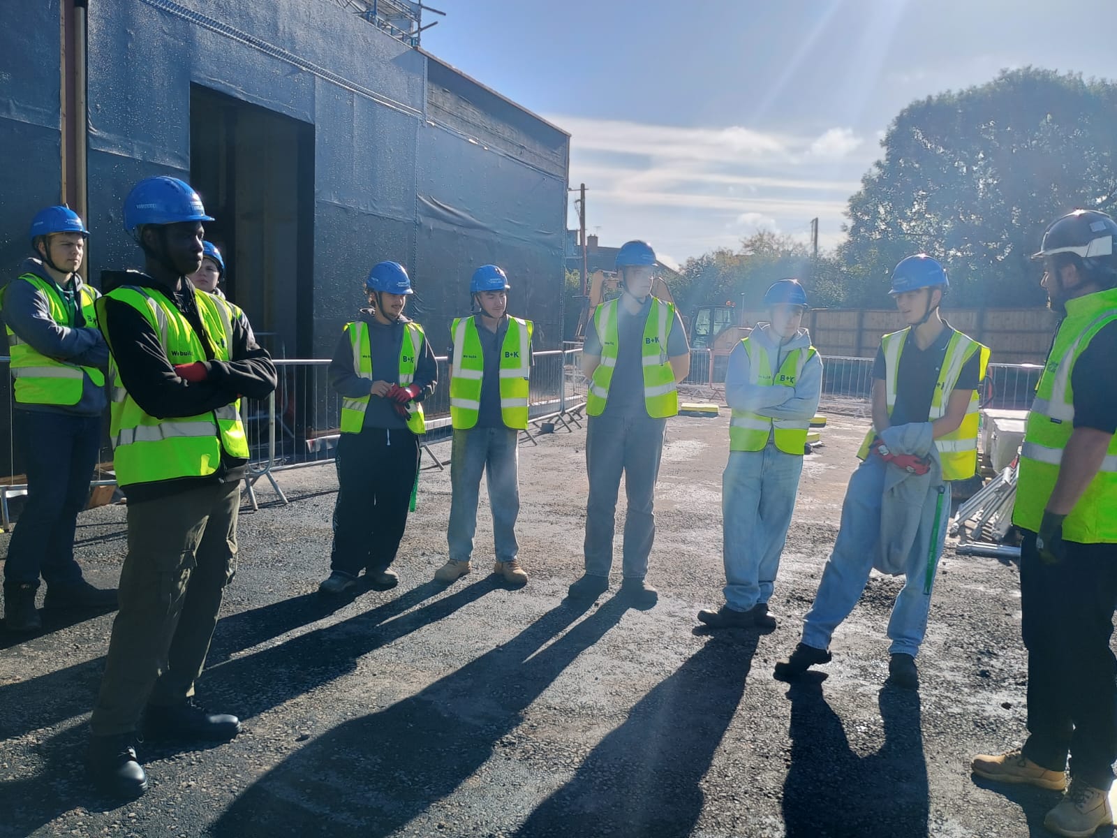 Students on site visit to new SEND school
