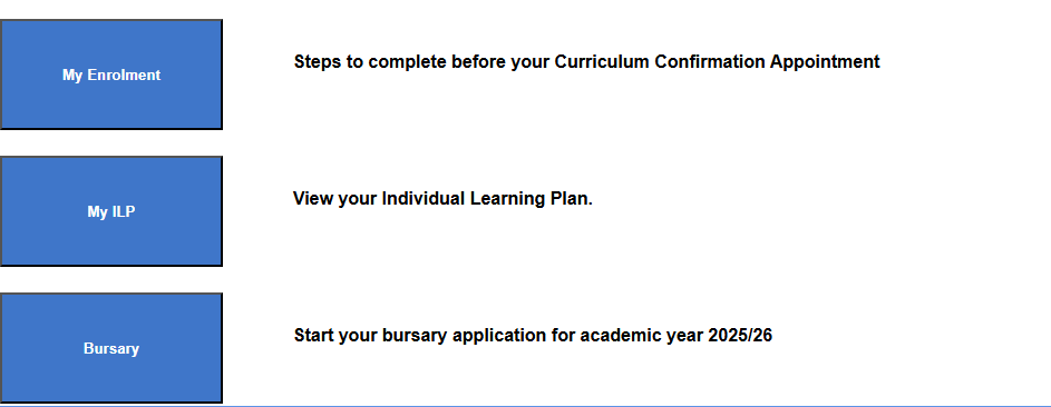 ilp button shown in the middle of 2 other options