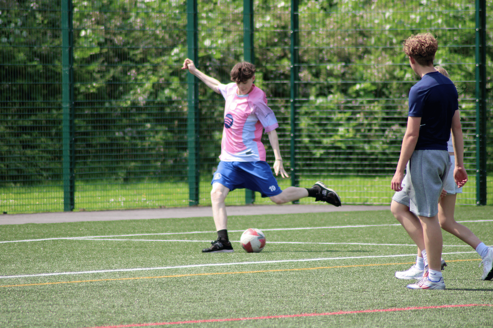 Students taking part in sports training