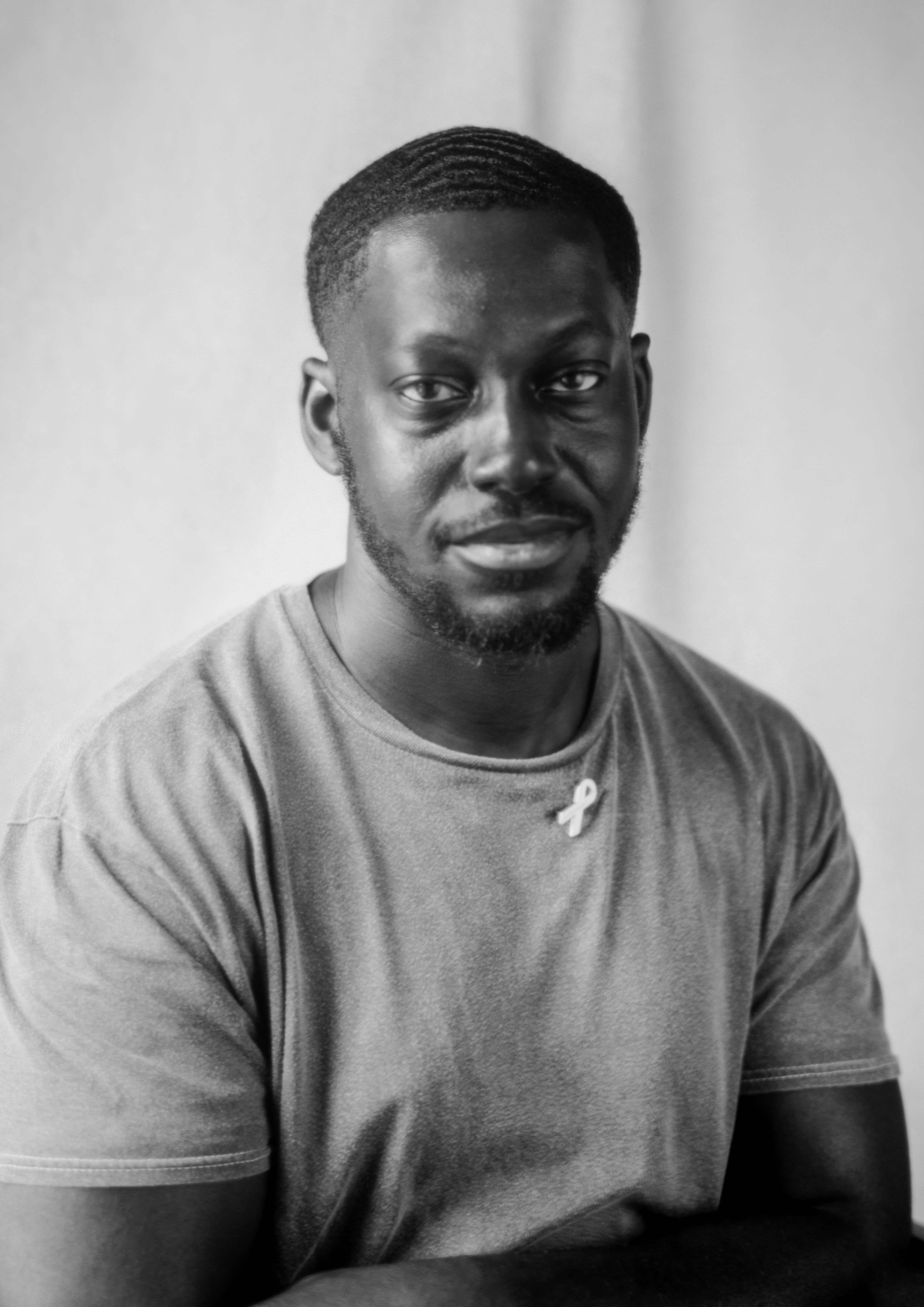 Jason Selormey staring at the camera