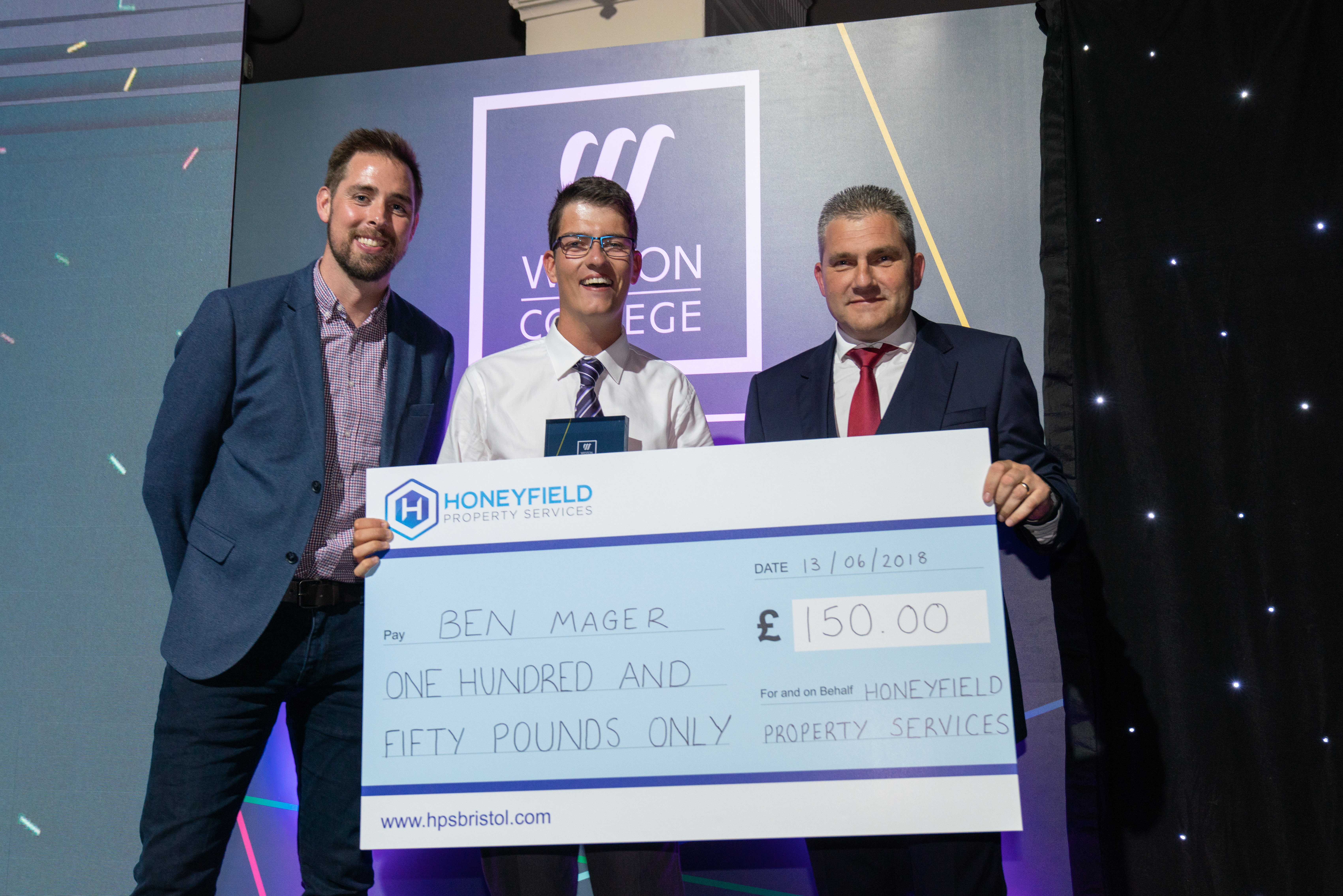 honeyfield property services weston college business awards