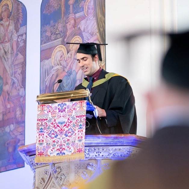 Jason Hill at graduation