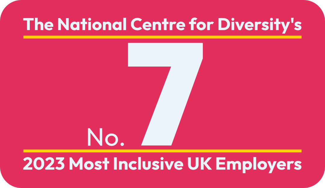 National Centre for Diversity's No.7 2023 Most Inclusive UK Employer