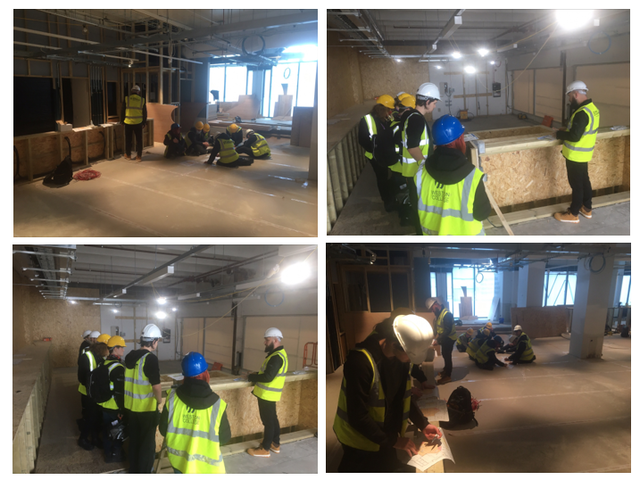 Construction learners experiencing a day on site with Bray and Slaughter