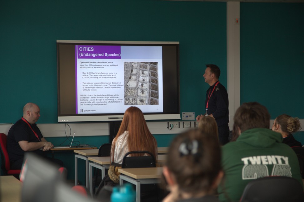 Border Force giving guest lecture to students