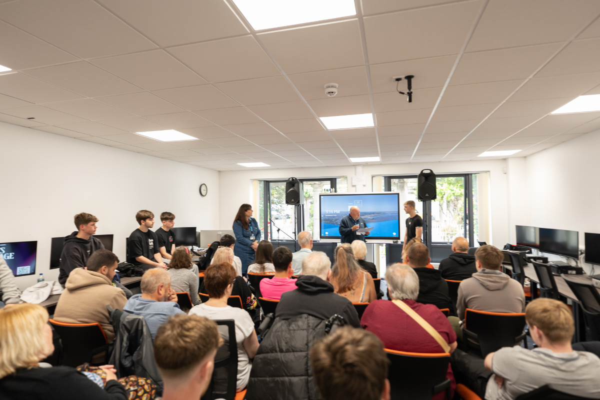 Construction awards in classroom 