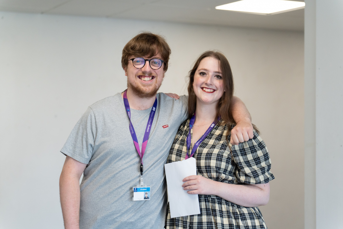 Students Collecting results 