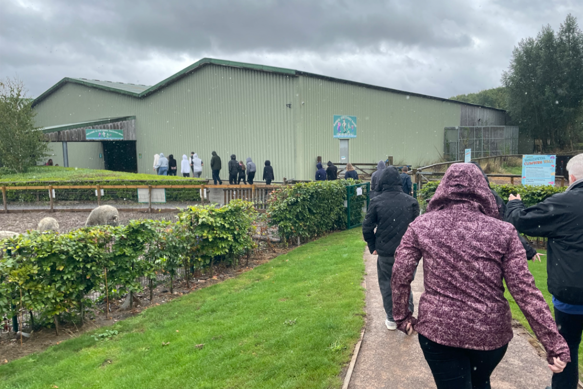 Animal Management students taking a tour of Puxton Park 