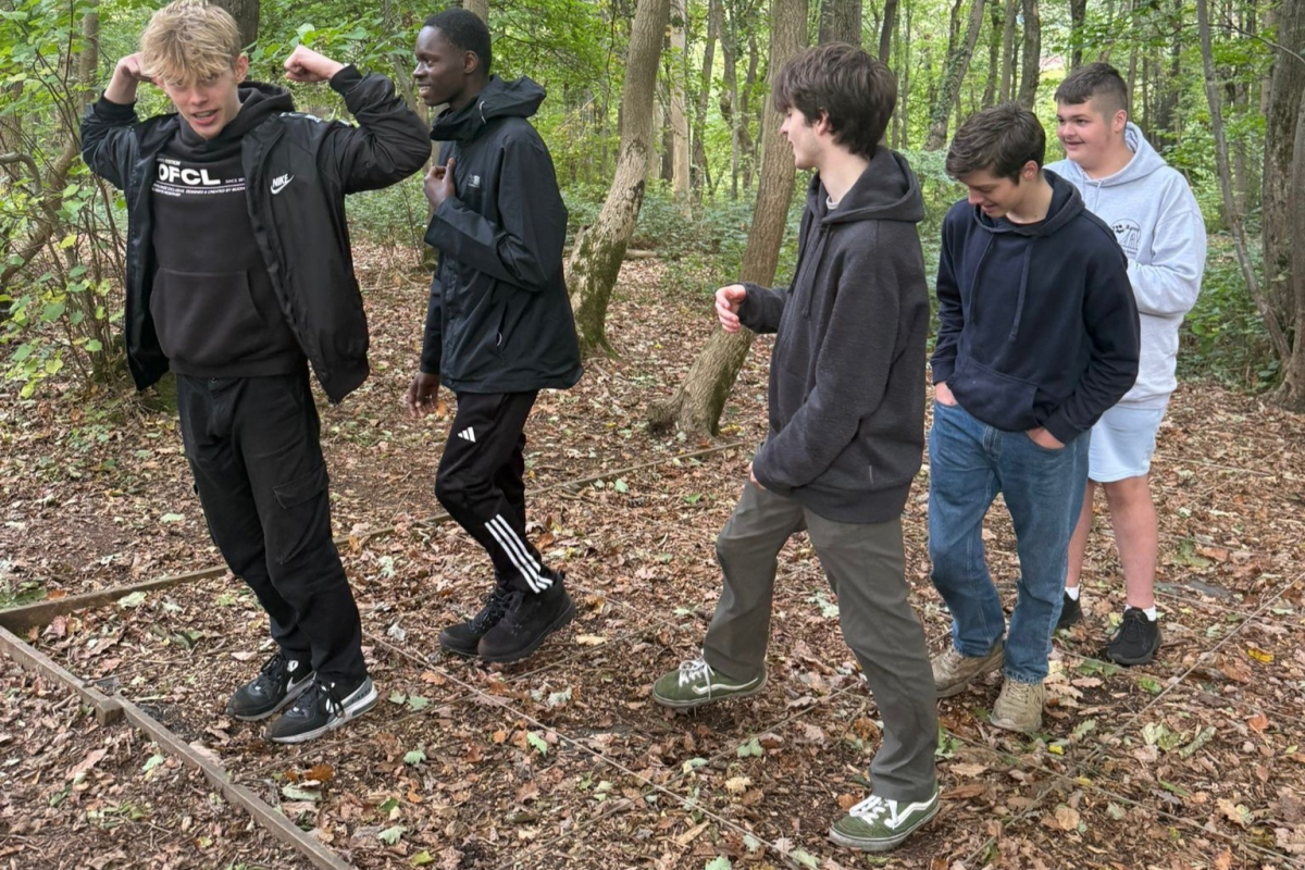 Students completing Mission Impossible