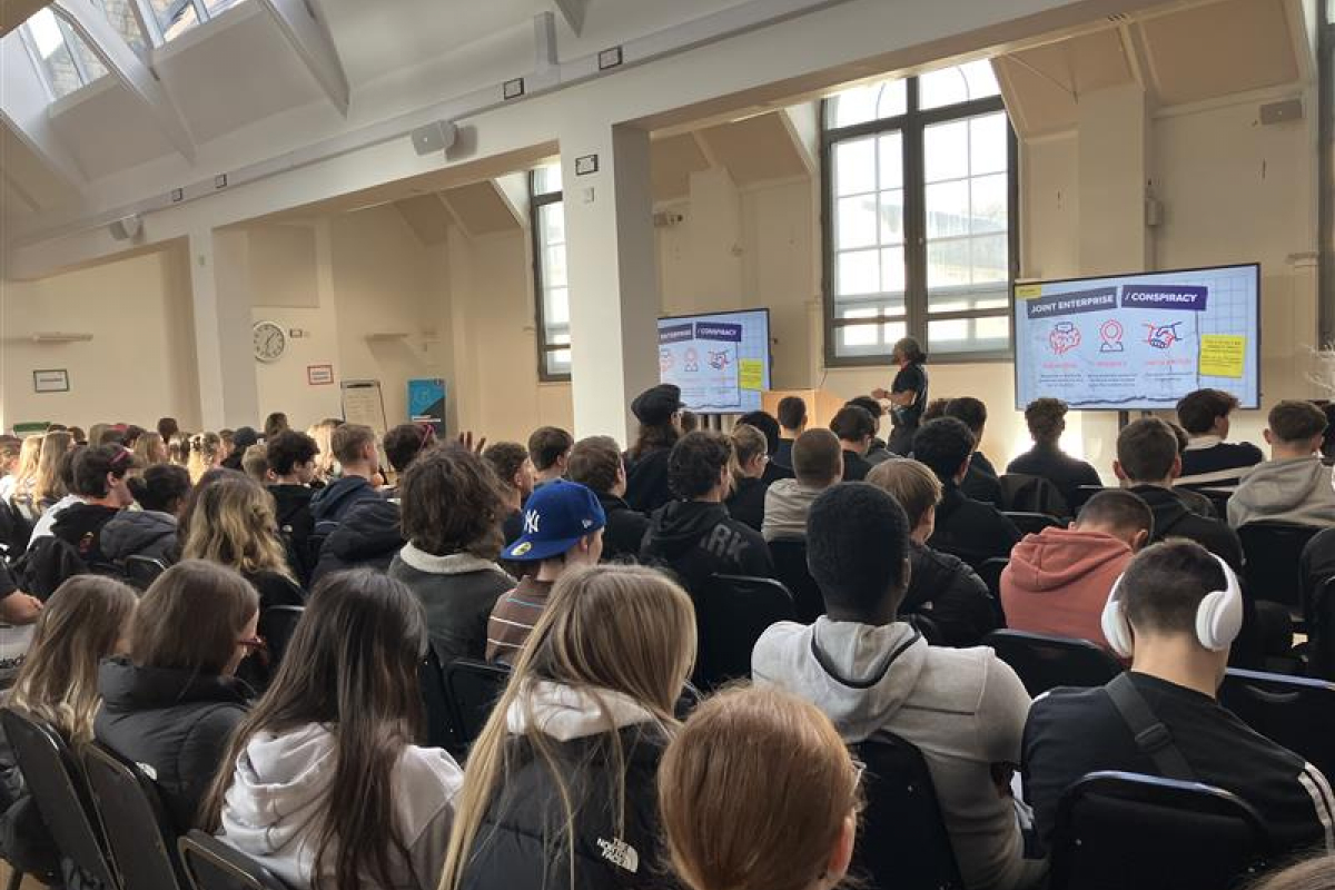 Learners watching talk in the conference centre