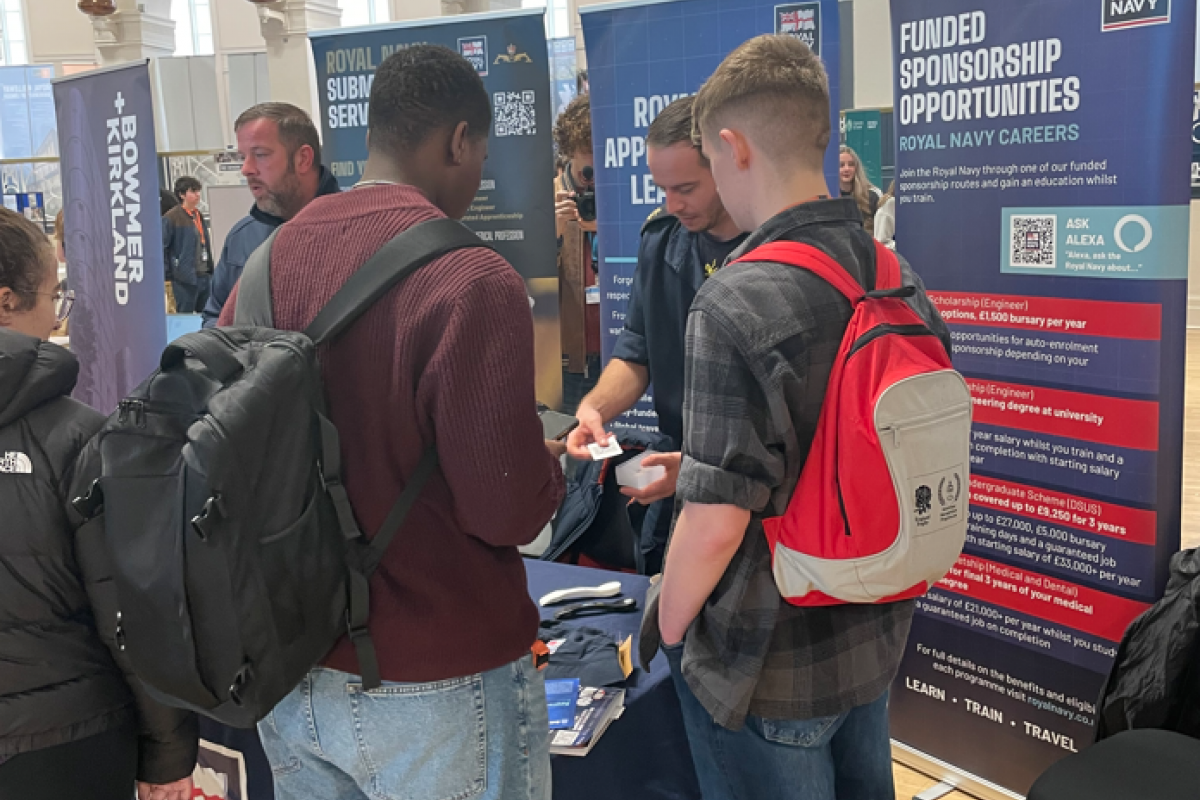 Learners engaging with the Royal Navy