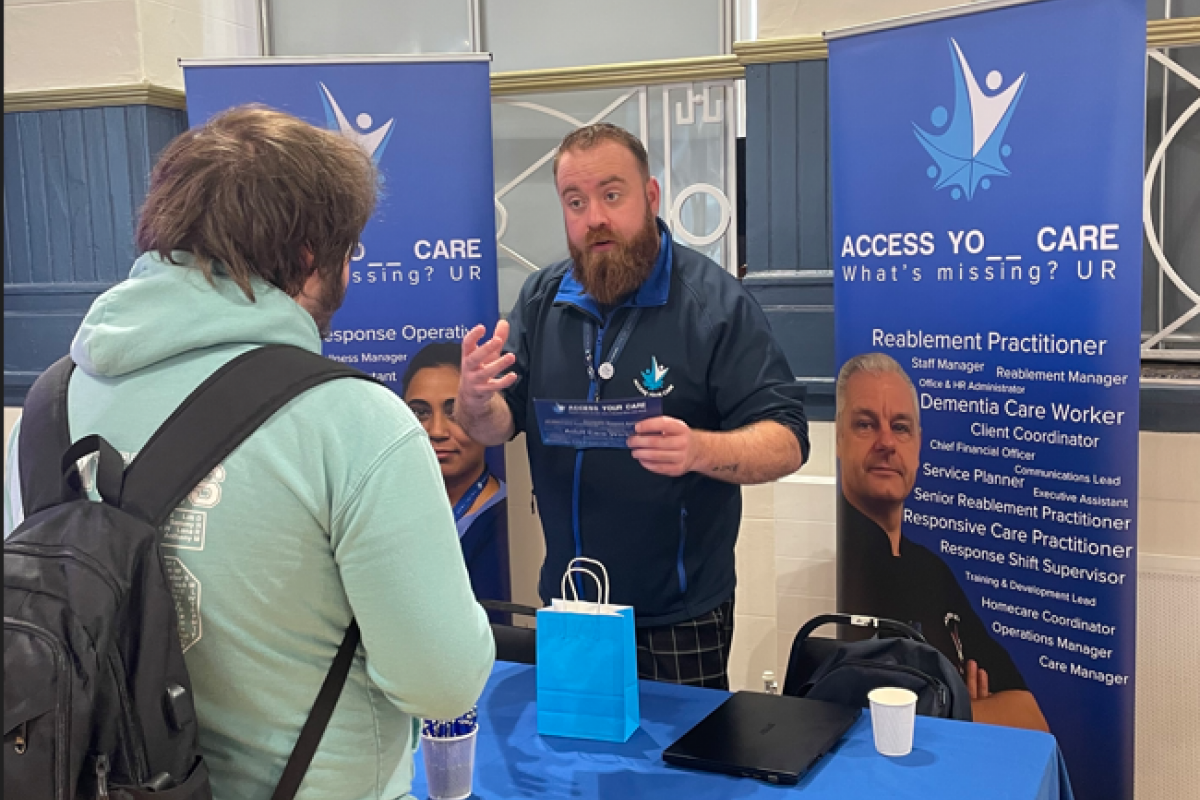 Learners engaging with Access your care