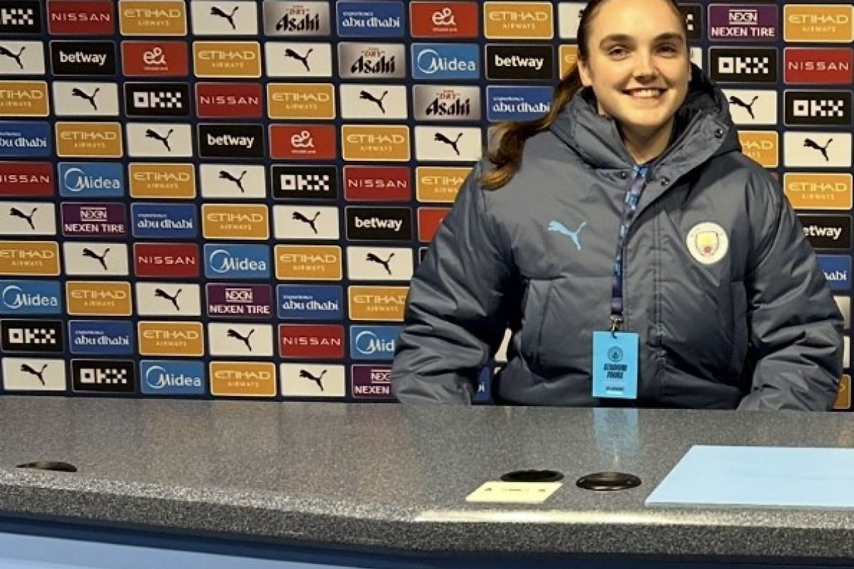 Georgia Ferdinando working at Man City