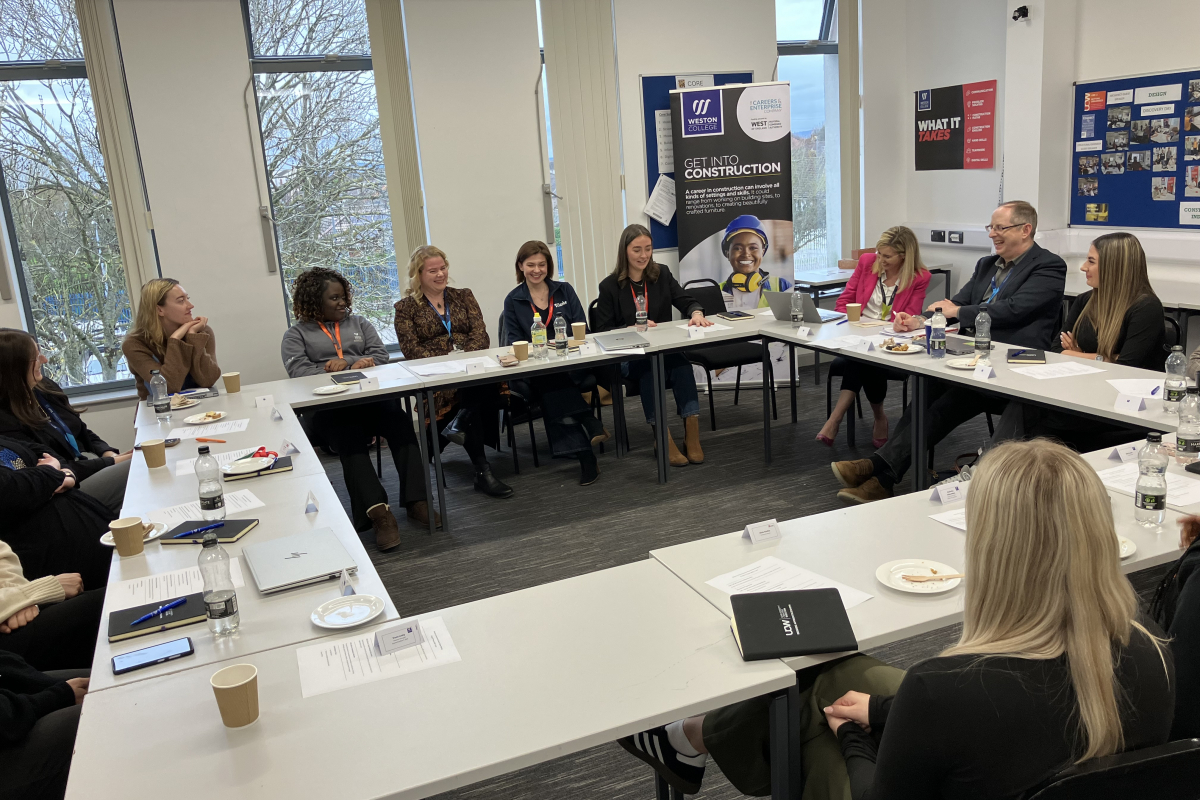 Employers and Learners Sat around roundtable