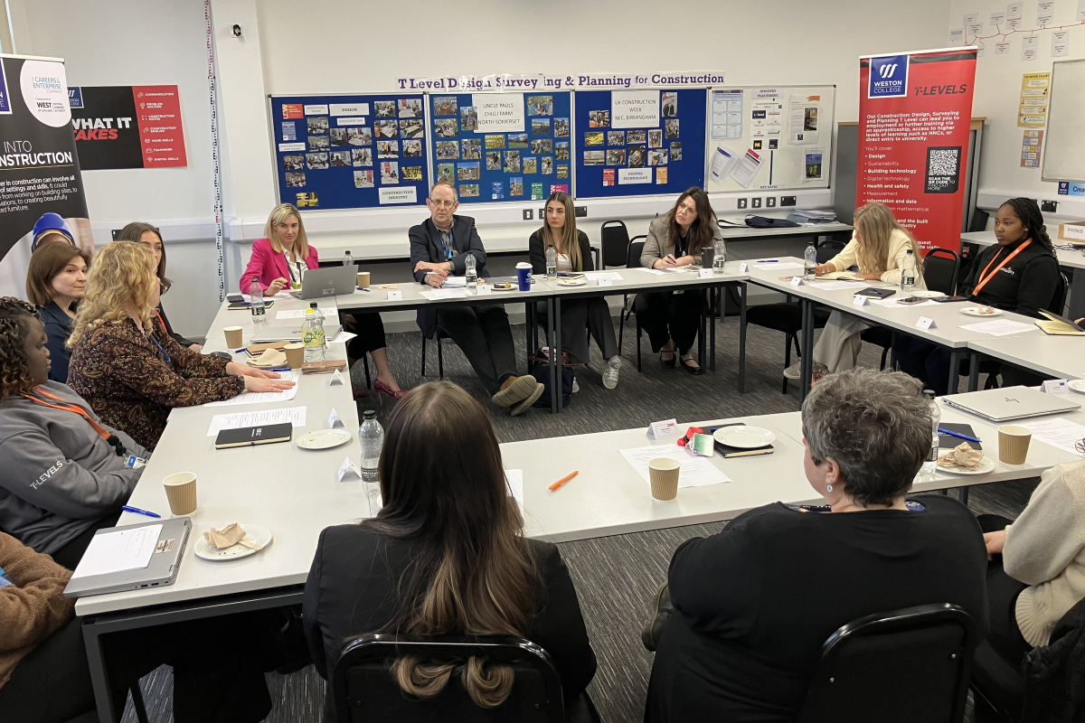 Employers and Learners Sat around roundtable