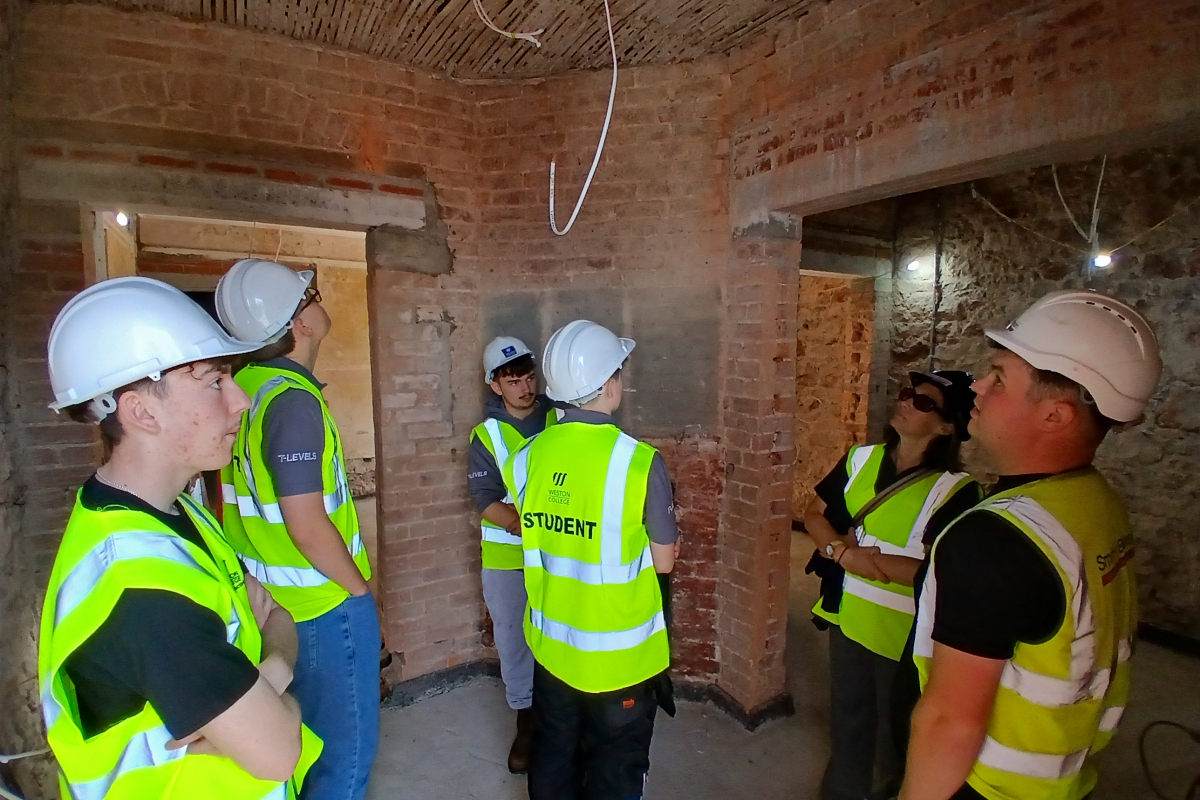 Students in Building