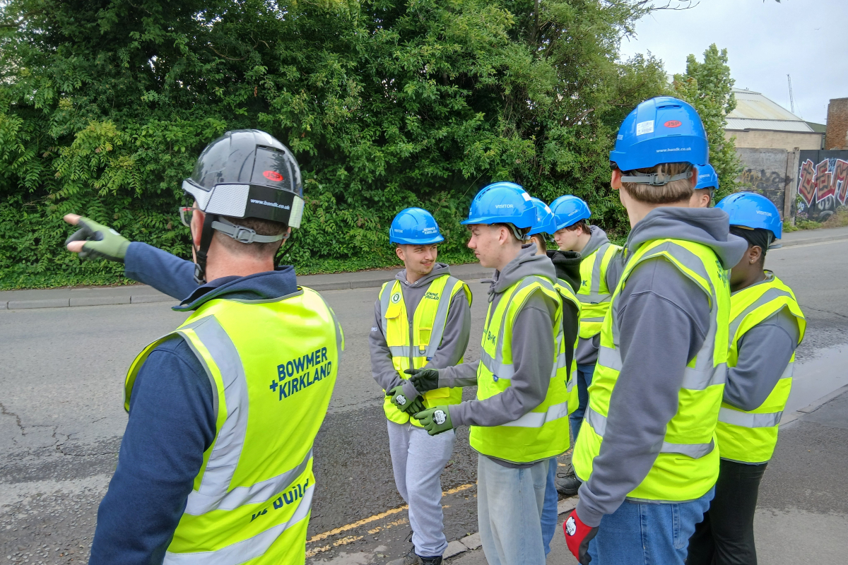 Students at site visit