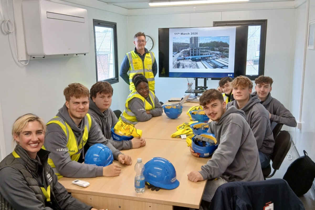 Students at site visit