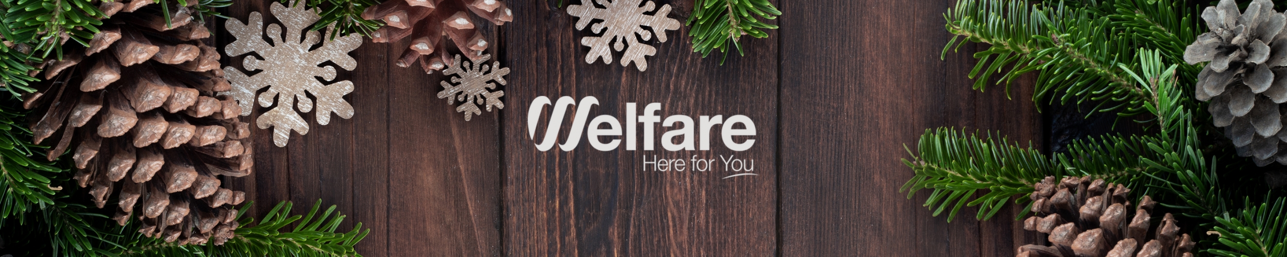 welfare logo on festive background