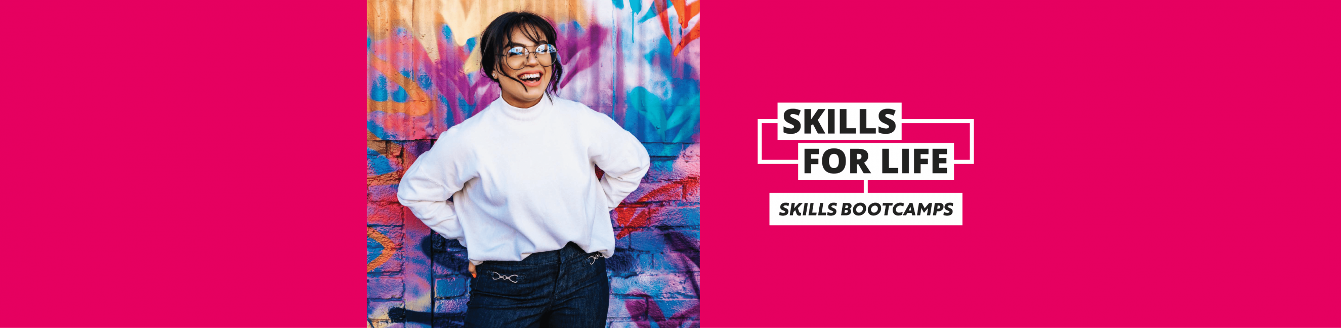 skills for life logo and young women