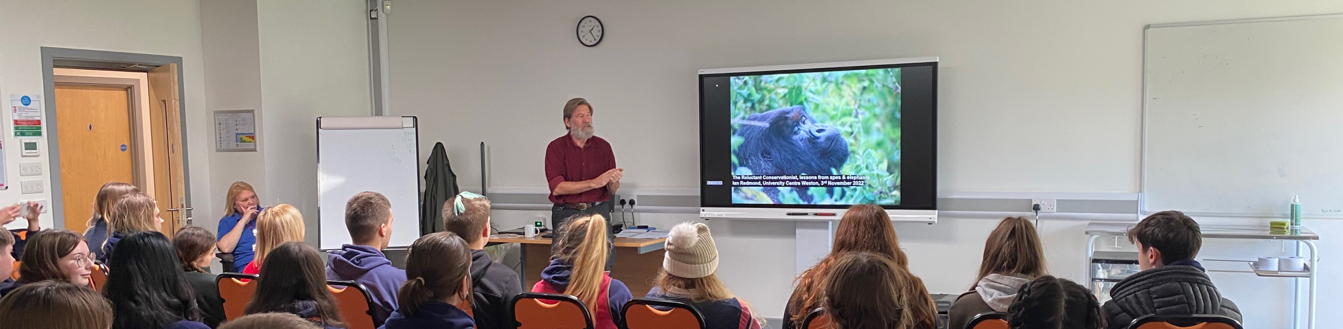 Dr Ian Redmond delivering session to Animal Management learners