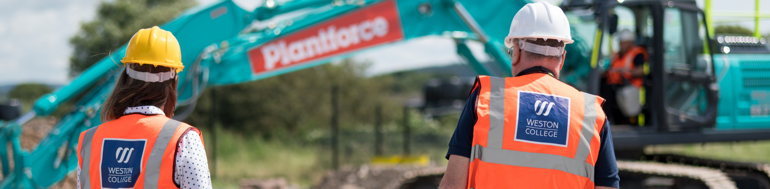 Plant machine in operation at Construction Training Centre